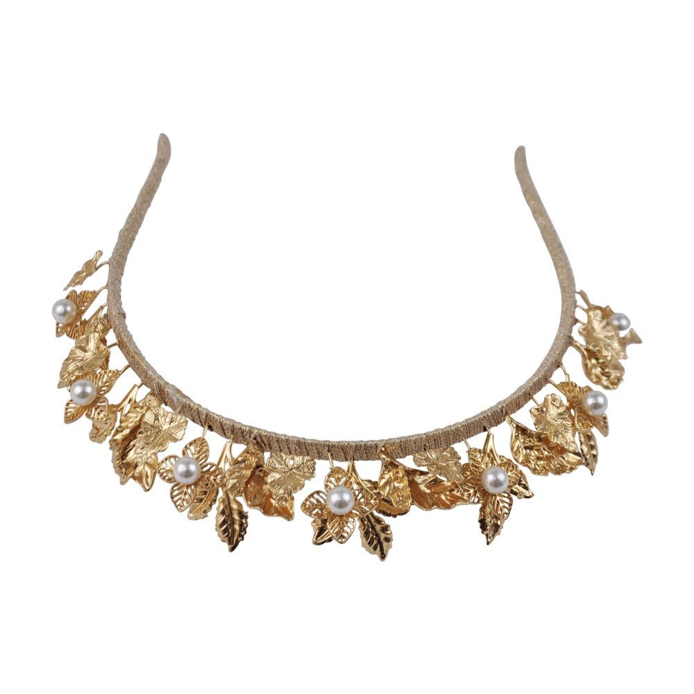 Gold Lourdes Crown - AELESTEGold Lourdes CrownBridal Accessories#bridal_accessories##wedding_head_band##bridal_earring#