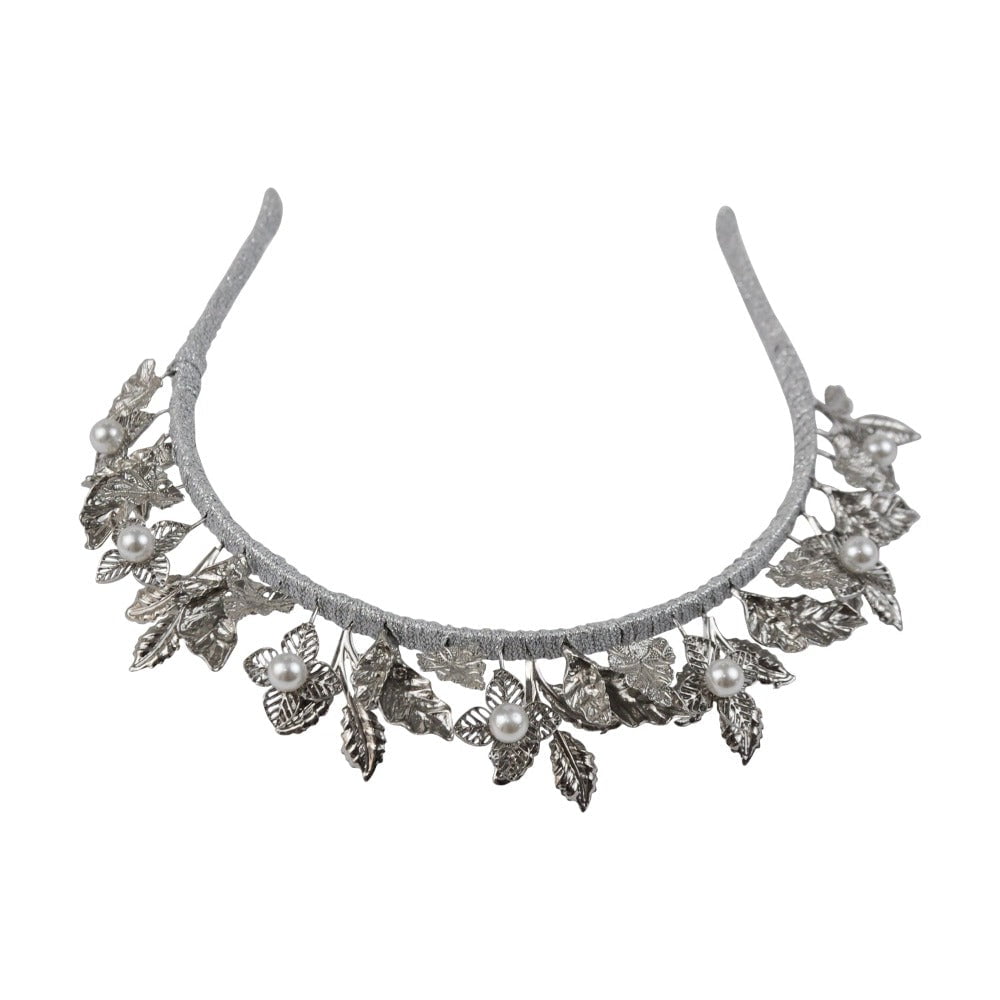 Silver Lourdes Crown - AELESTESilver Lourdes CrownBridal Accessories#bridal_accessories##wedding_head_band##bridal_earring#