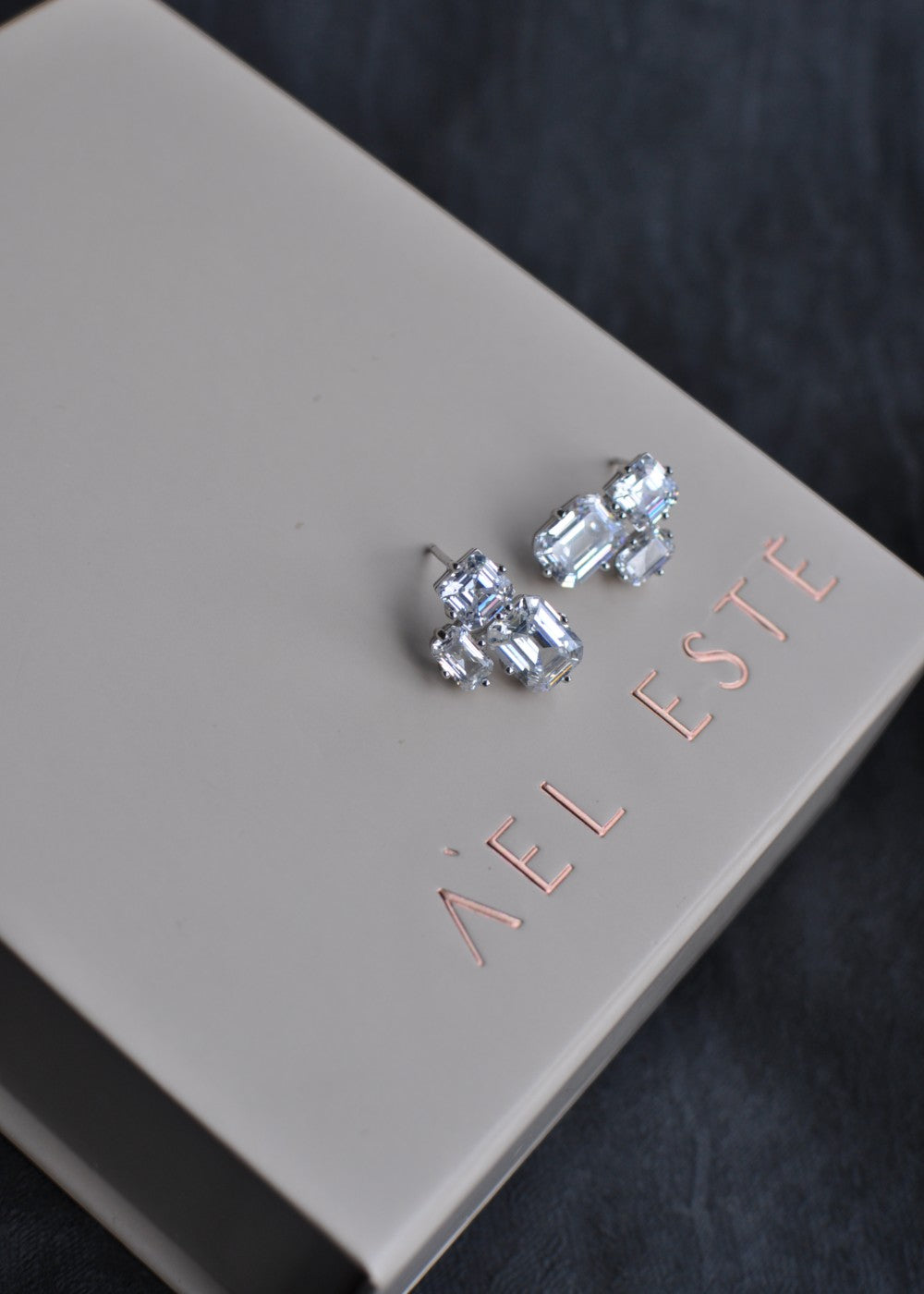 Milano 925 Silver Zircon Bridal Earring Studs