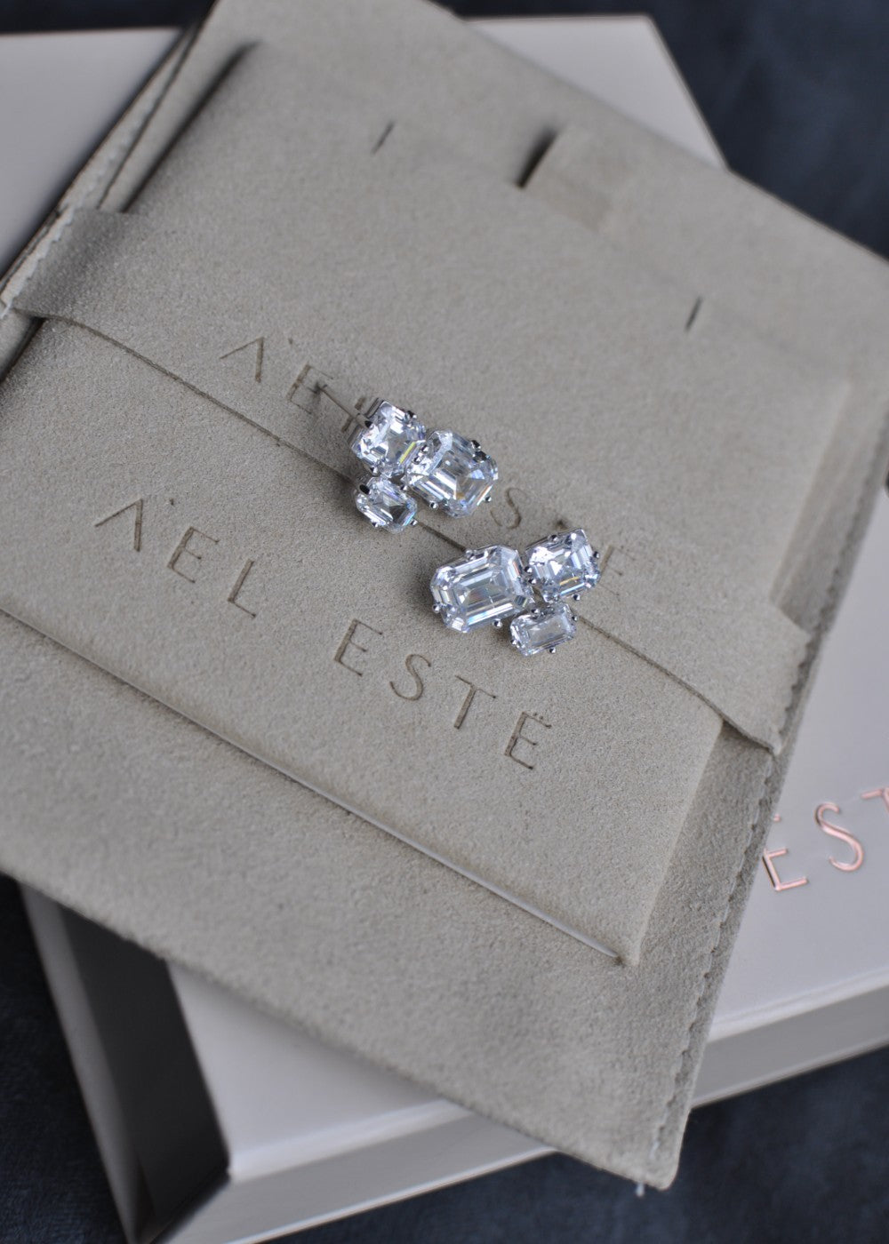 Milano 925 Silver Zircon Bridal Earring Studs