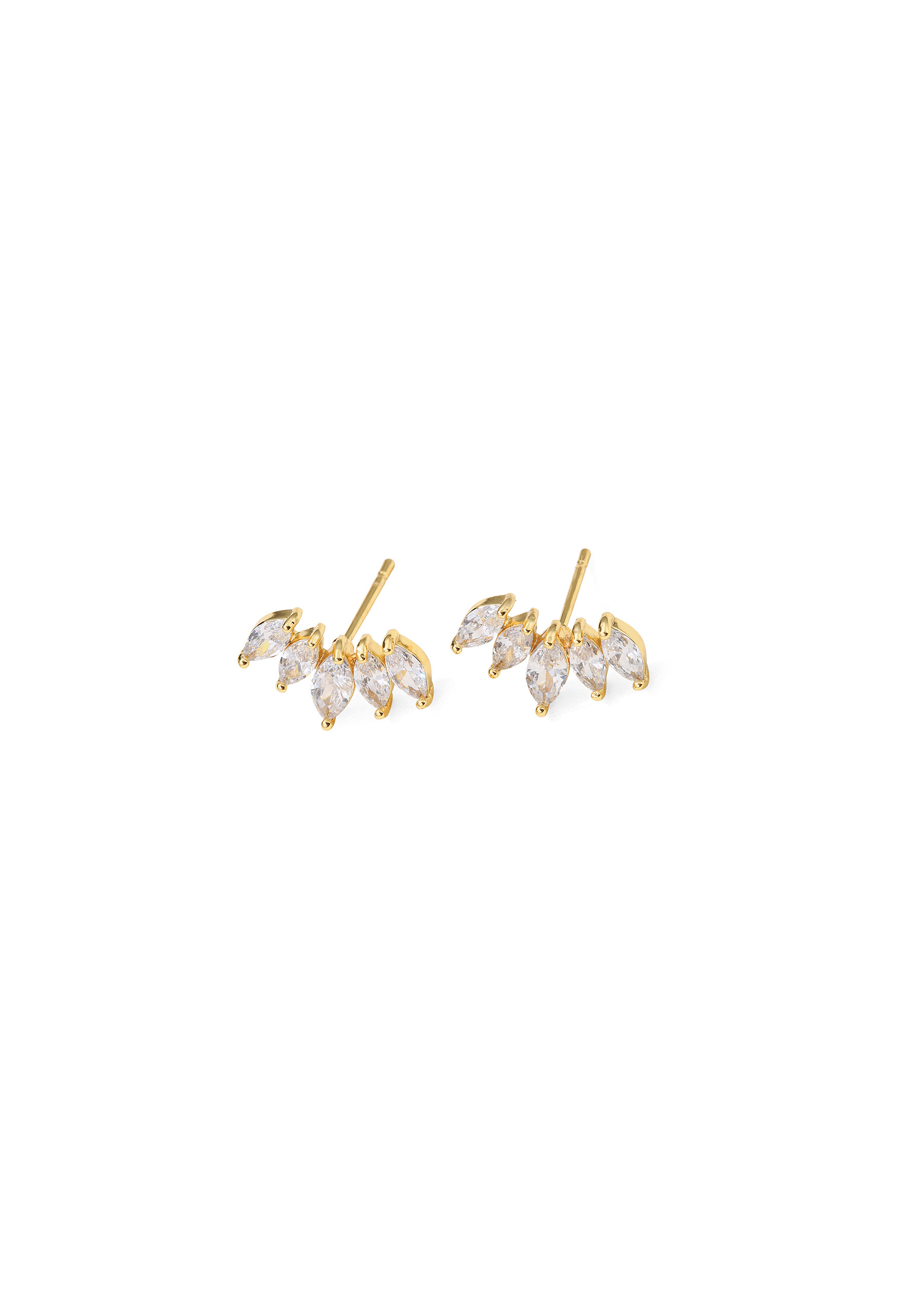 Audrey Crystal Stud Earring - Gold