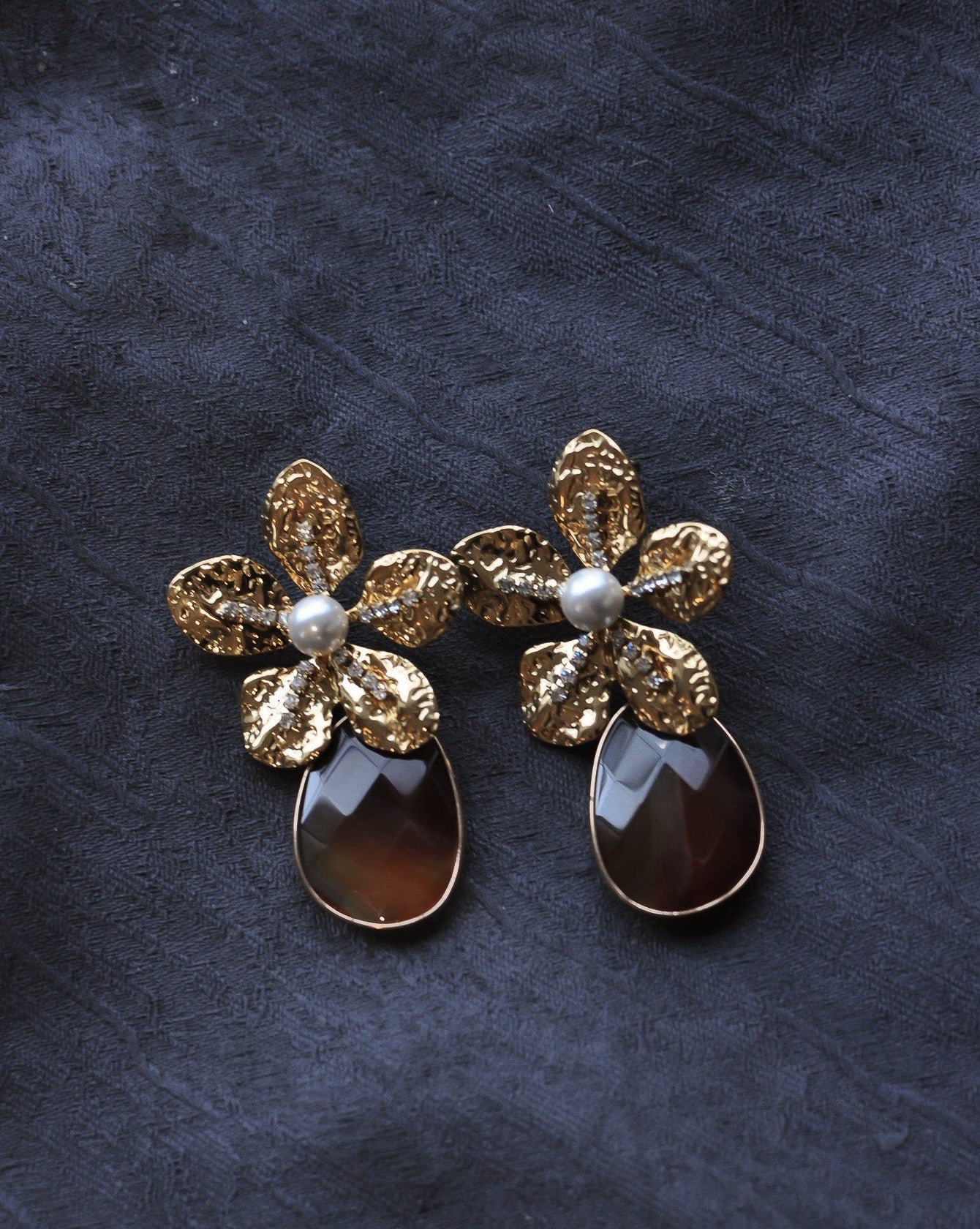 Talia Interchangeable Natural Stone Floral Earring