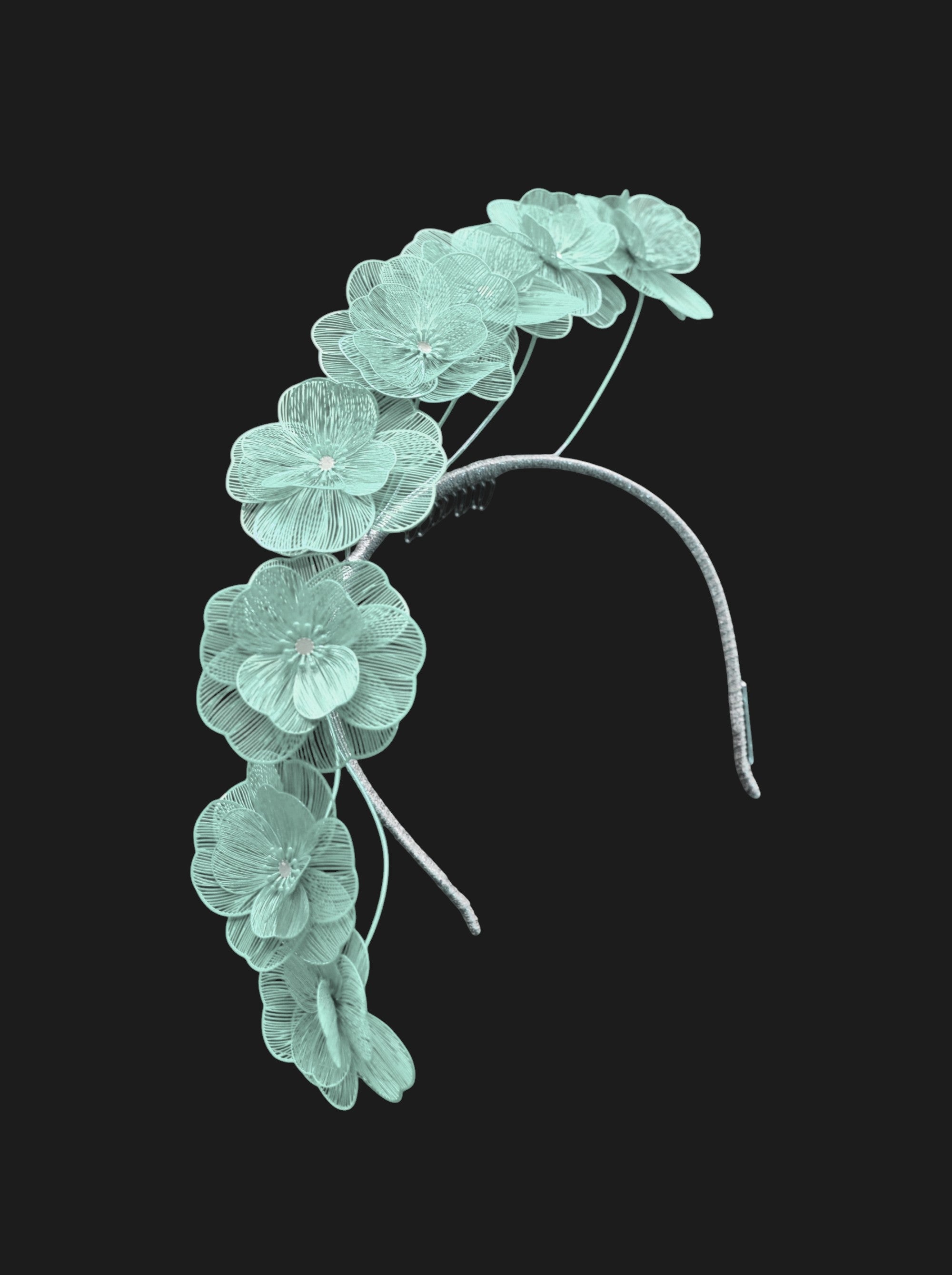 Mint Flower Millinery Headpiece