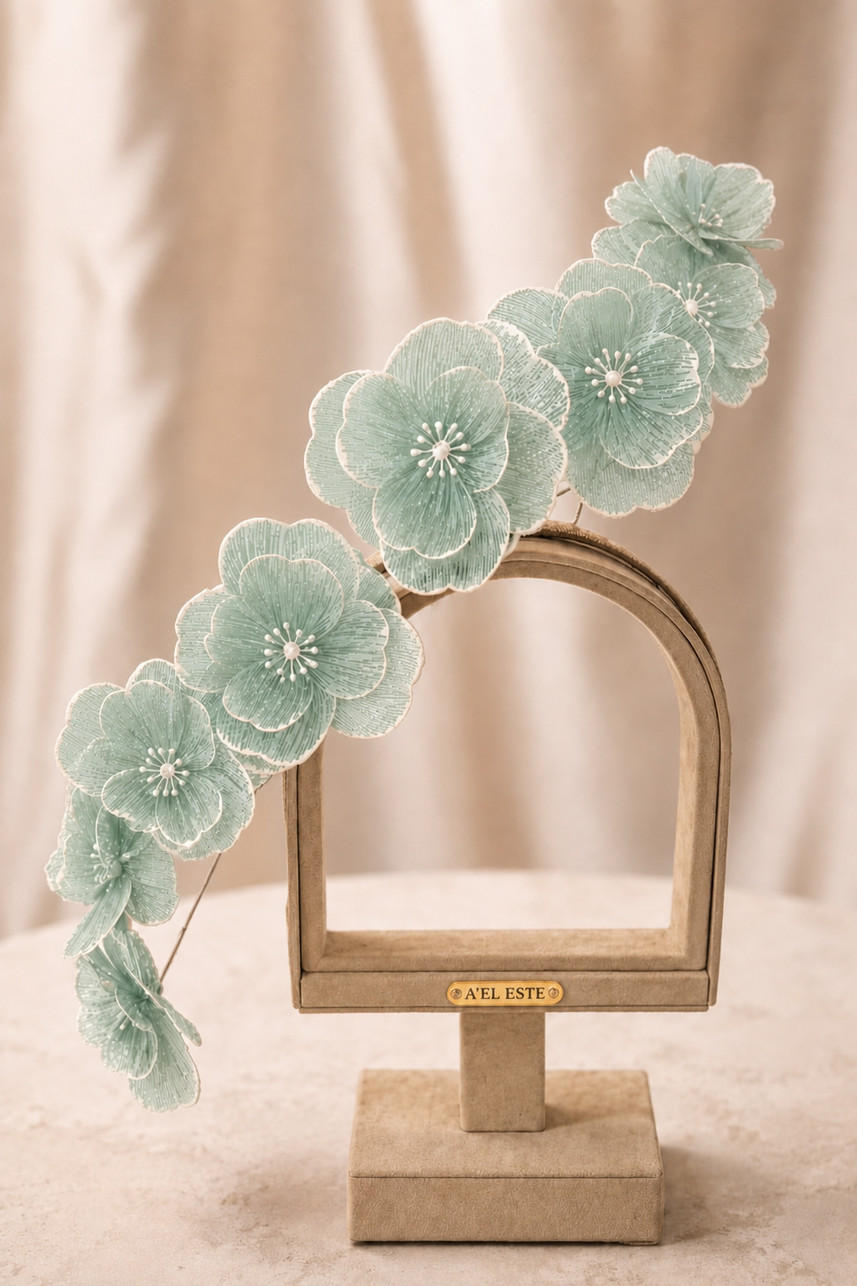 Mint Flower Millinery Headpiece