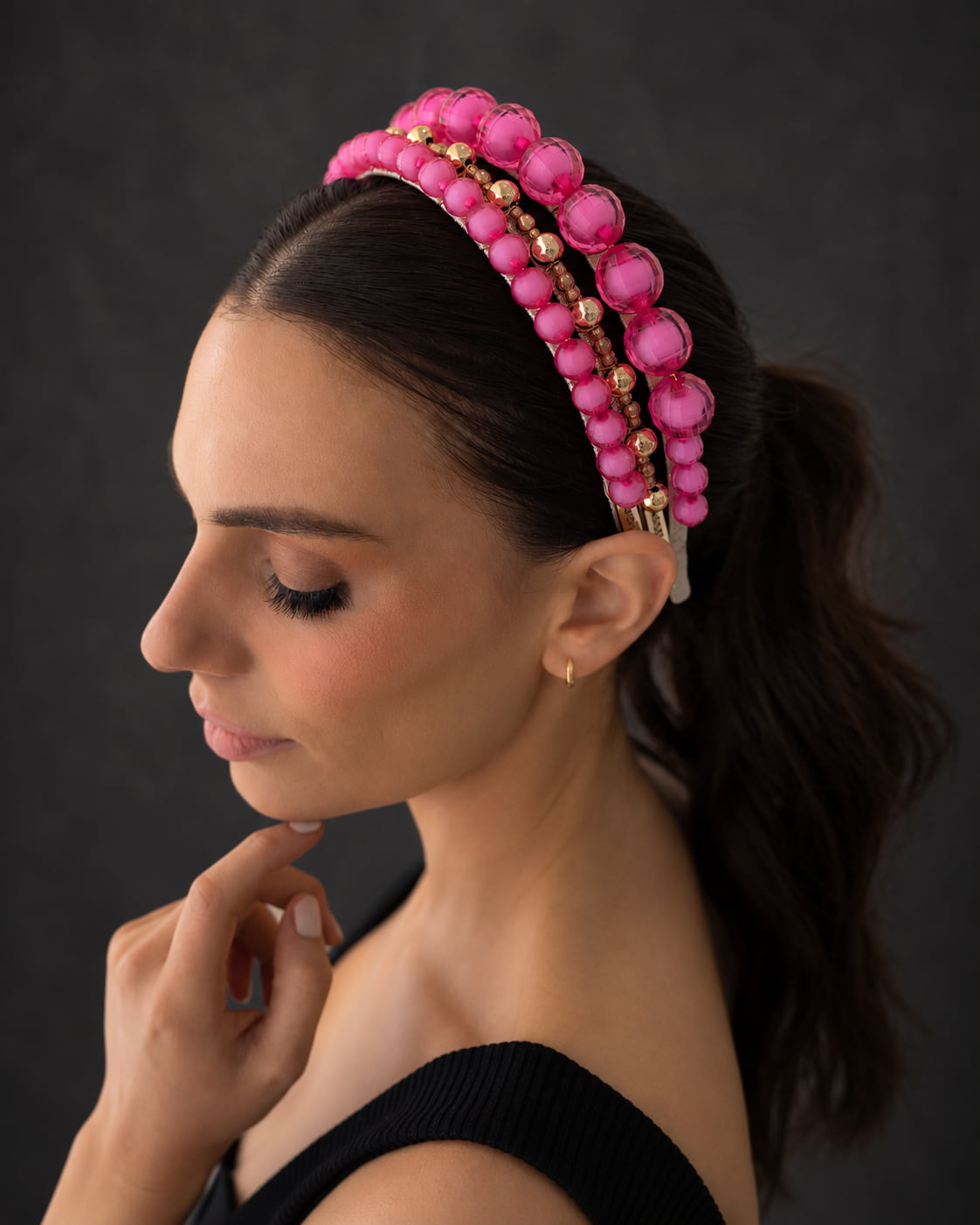 hot pink fuchsia headbands stacked for spring racing 2026