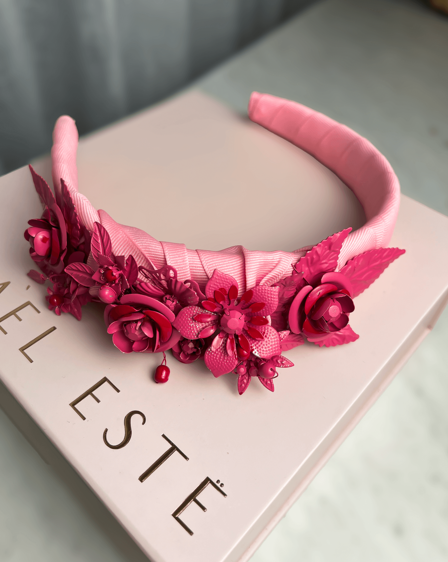 Pink + Raspberry Floral Headband