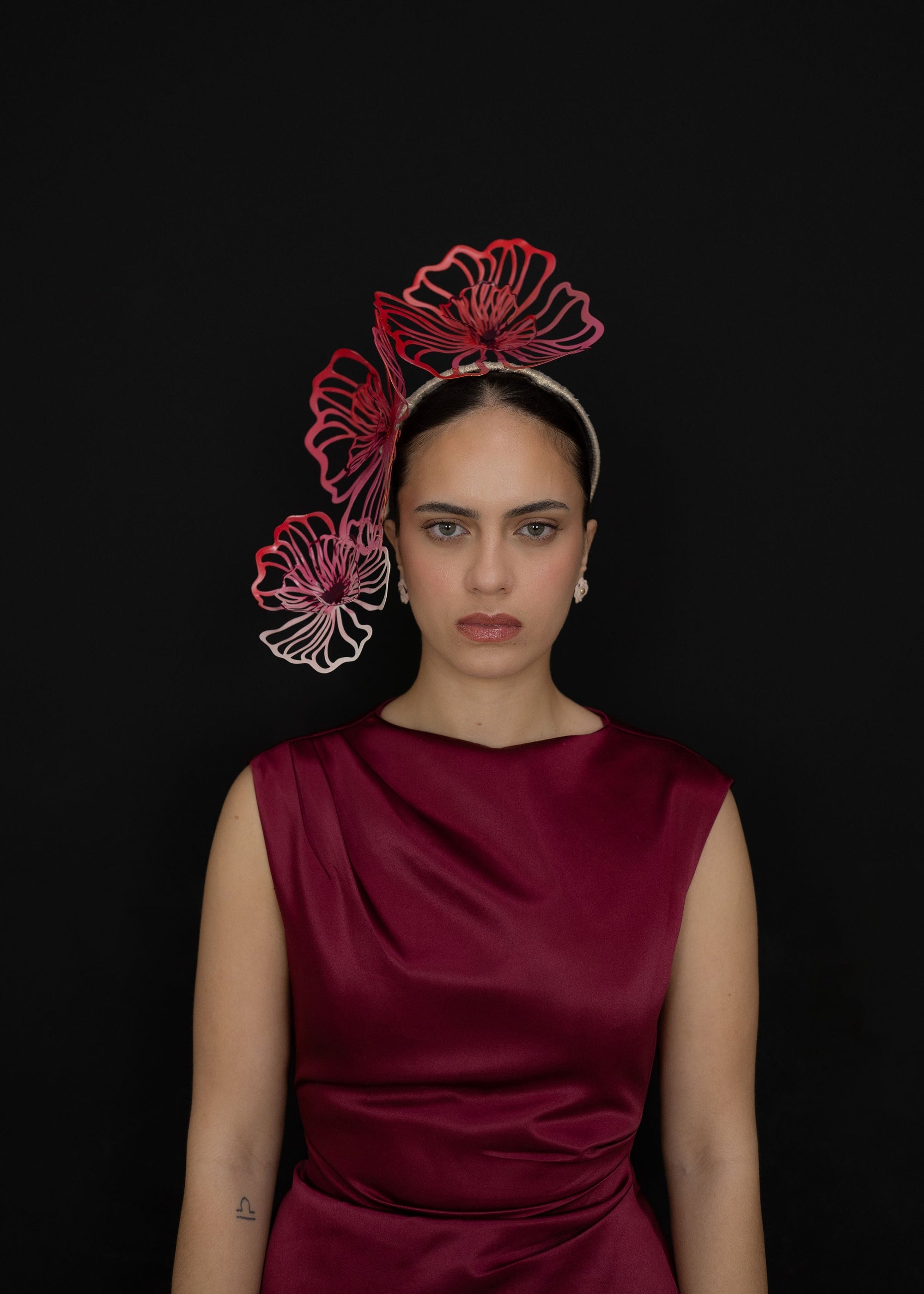 fascinator for red dress Plate Fascinator Clip Red