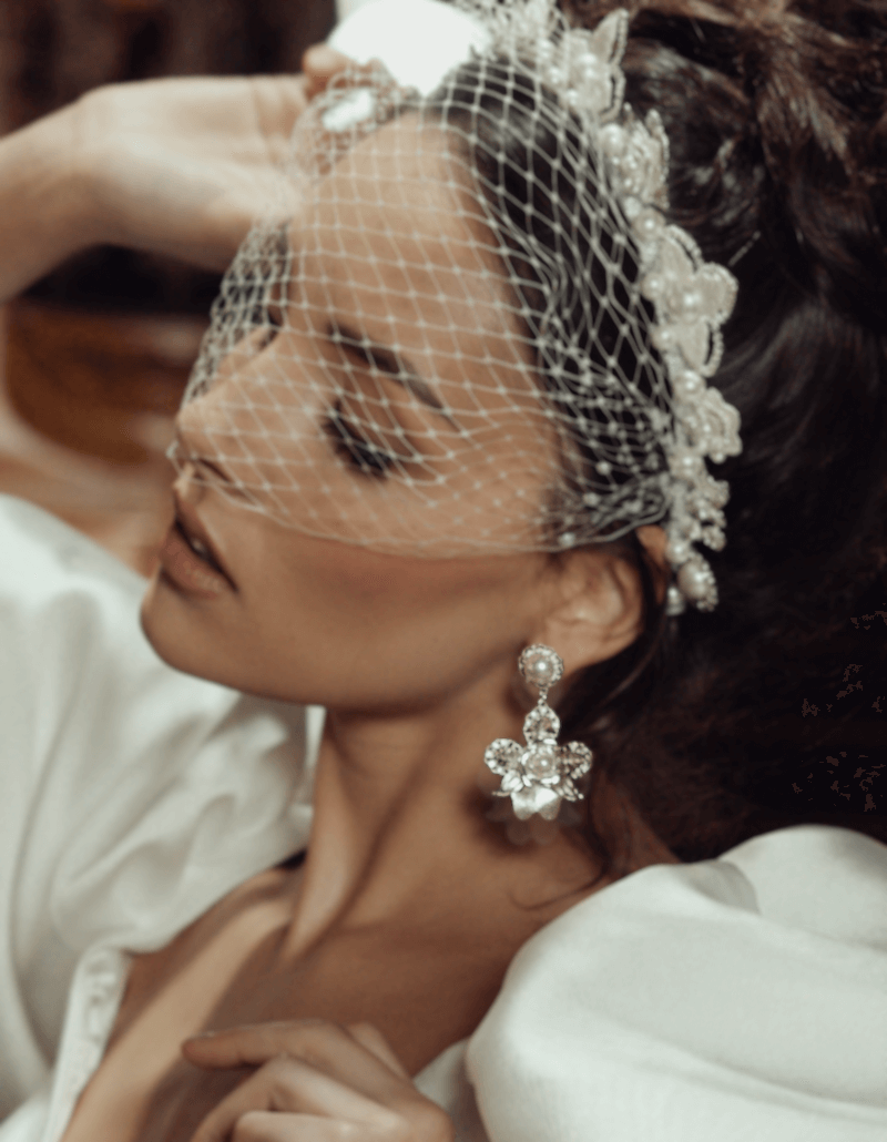 Silver Sofia Pearl Earrings