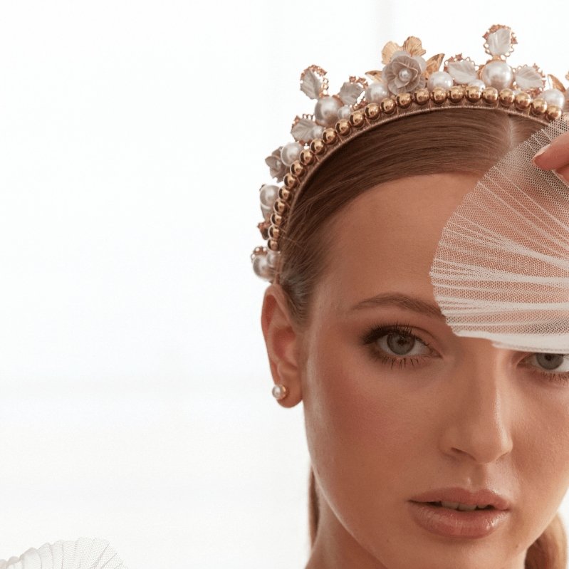 Silver Eva Pearl Studs - AELESTESilver Eva Pearl StudsEarrings#bridal_accessories##wedding_head_band##bridal_earring#