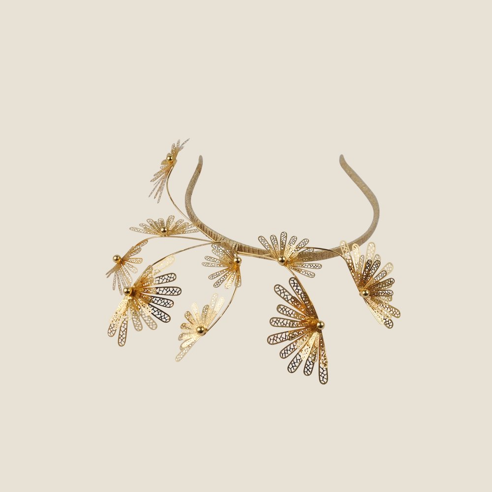 Nala Headband - Gold - AELESTENala Headband - GoldBridal Accessories