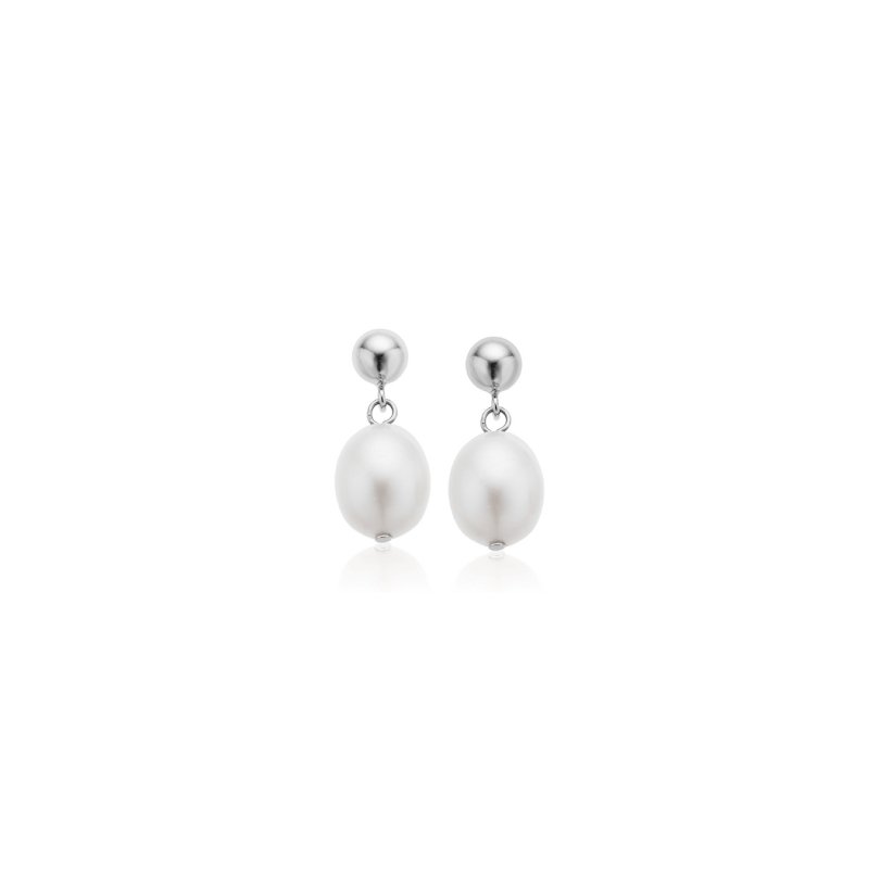 Joya Pearl Earring - Silver - AELESTEJoya Pearl Earring - SilverEarrings#bridal_accessories##wedding_head_band##bridal_earring#