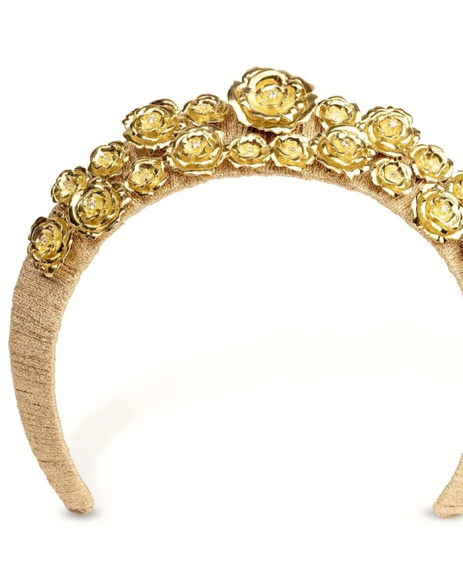 Gaia Floral Crown - Gold - AELESTEGaia Floral Crown - GoldBridal Accessories