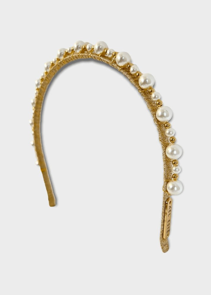 Gold Paris Headband - AELESTEGold Paris HeadbandCrown#bridal_accessories##wedding_head_band##bridal_earring#
