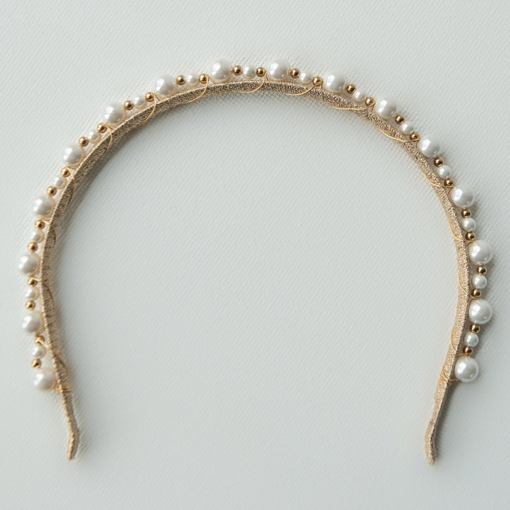 Gold Paris Headband - AELESTEGold Paris HeadbandCrown#bridal_accessories##wedding_head_band##bridal_earring#