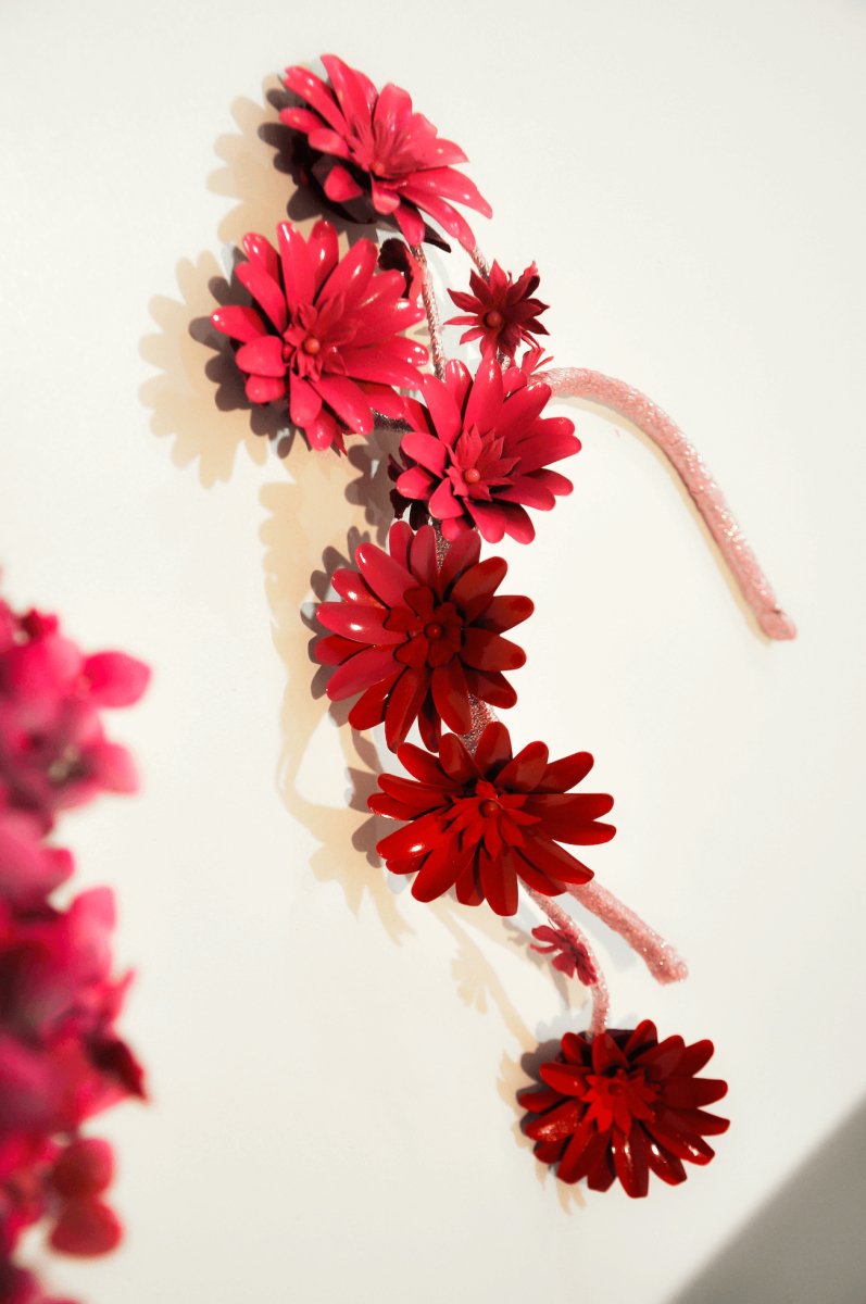 Red Daisy - Red and Magenta Fascinator - AELESTERed Daisy - Red and Magenta FascinatorHeadbands