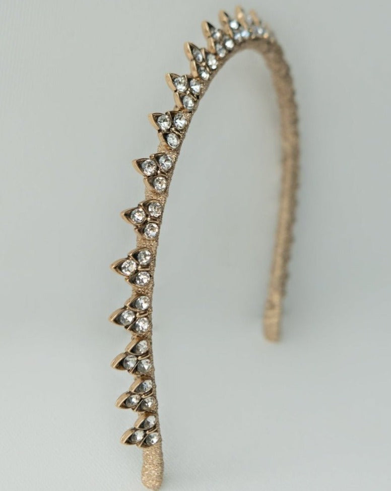 Gold Zenni Crown - AELESTEGold Zenni CrownCrown#bridal_accessories##wedding_head_band##bridal_earring#